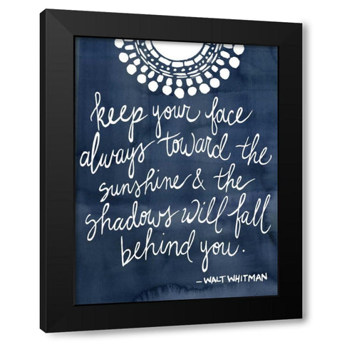 Sun Quote II Black Modern Wood Framed Art Print with Double Matting by Popp, Grace