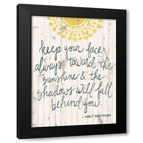 Sun Quote III Black Modern Wood Framed Art Print with Double Matting by Popp, Grace