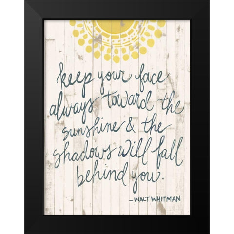 Sun Quote III Black Modern Wood Framed Art Print by Popp, Grace