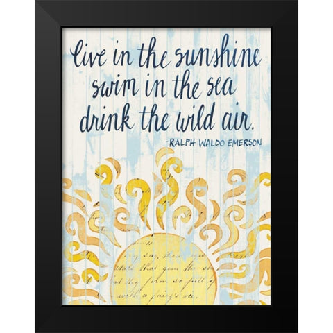 Sunny Day Words I Black Modern Wood Framed Art Print by Popp, Grace