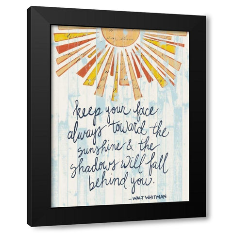 Sunny Day Words II Black Modern Wood Framed Art Print by Popp, Grace