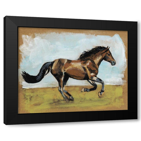 Equestrian Studies I Black Modern Wood Framed Art Print by McCavitt, Naomi