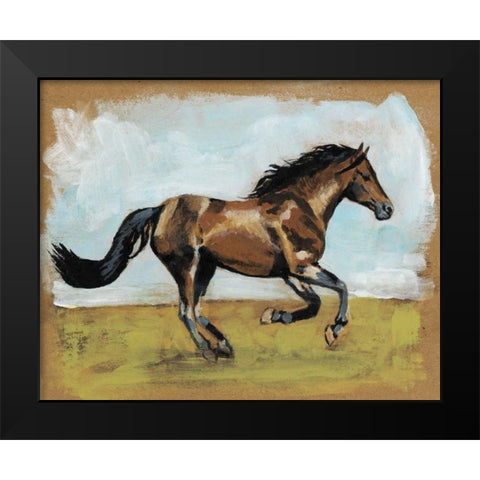 Equestrian Studies I Black Modern Wood Framed Art Print by McCavitt, Naomi