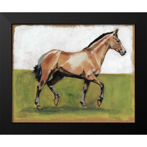 Equestrian Studies III Black Modern Wood Framed Art Print by McCavitt, Naomi