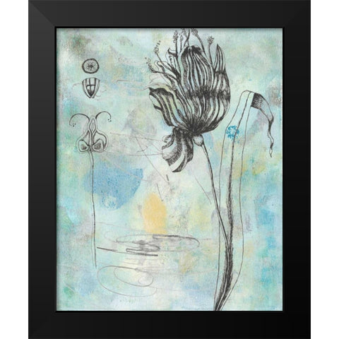 Botanical Abstract I Black Modern Wood Framed Art Print by McCavitt, Naomi