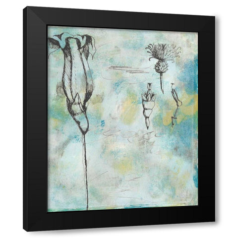 Botanical Abstract II Black Modern Wood Framed Art Print by McCavitt, Naomi