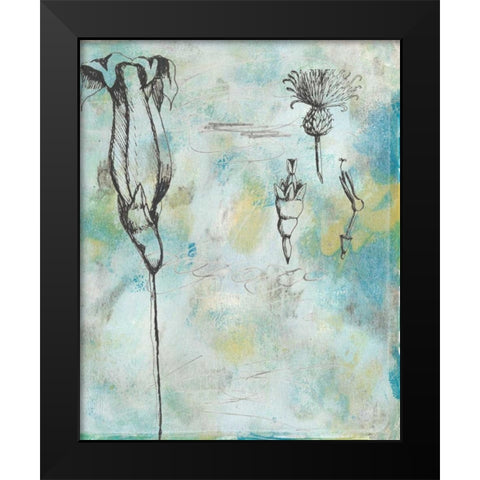 Botanical Abstract II Black Modern Wood Framed Art Print by McCavitt, Naomi