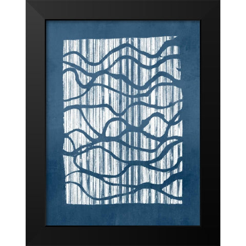 Inverse Indigo Black Modern Wood Framed Art Print by Goldberger, Jennifer
