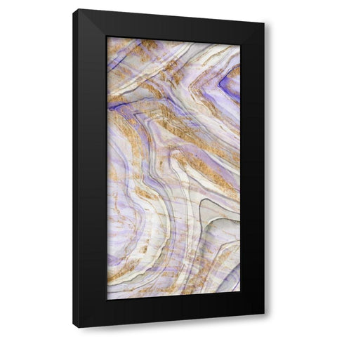 Amethyst and Gold I Black Modern Wood Framed Art Print by Studio W