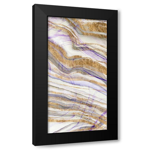 Amethyst and Gold II Black Modern Wood Framed Art Print with Double Matting by Studio W