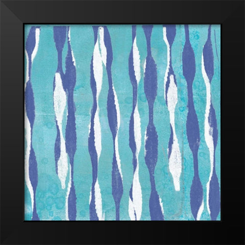 Pattern Waves I Black Modern Wood Framed Art Print by Goldberger, Jennifer
