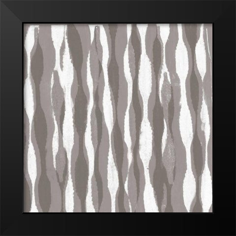 Pattern Waves II Black Modern Wood Framed Art Print by Goldberger, Jennifer