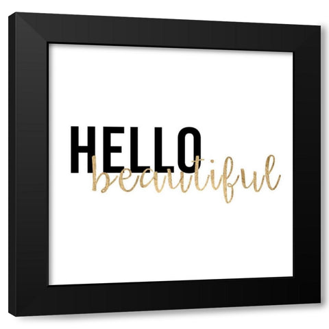 Golden Quote I Black Modern Wood Framed Art Print with Double Matting by Hambly, Anna