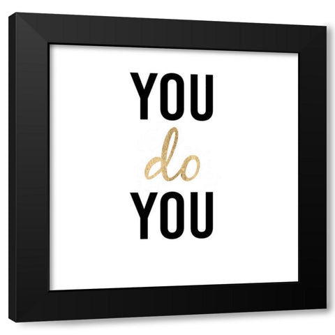 Golden Quote II Black Modern Wood Framed Art Print with Double Matting by Hambly, Anna