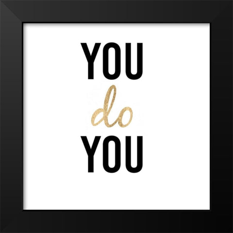 Golden Quote II Black Modern Wood Framed Art Print by Hambly, Anna