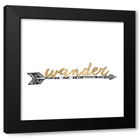 Golden Quote V Black Modern Wood Framed Art Print with Double Matting by Hambly, Anna