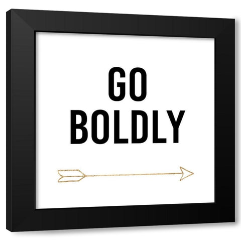 Golden Quote VI Black Modern Wood Framed Art Print by Hambly, Anna
