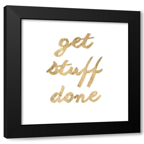 Golden Quote VII Black Modern Wood Framed Art Print by Hambly, Anna