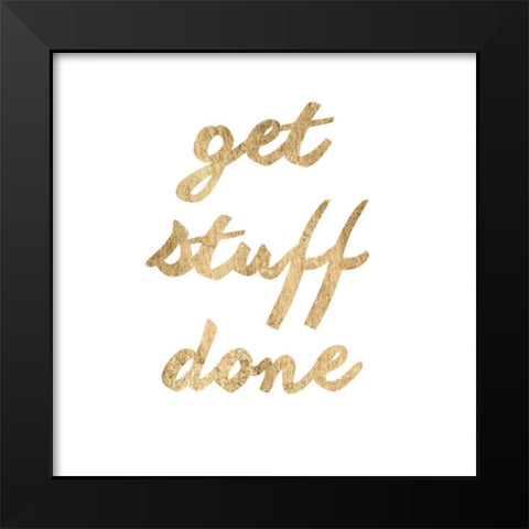 Golden Quote VII Black Modern Wood Framed Art Print by Hambly, Anna