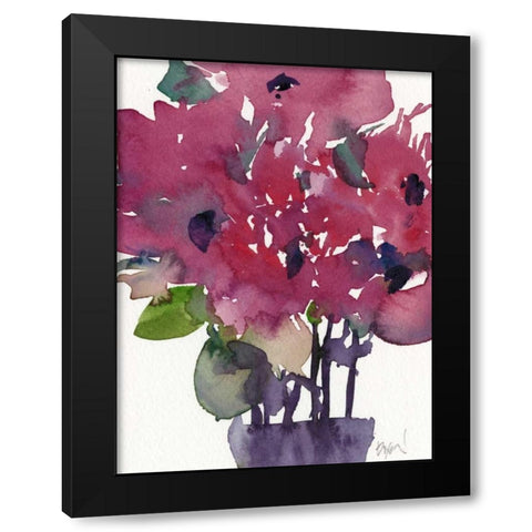 Floral Between II Black Modern Wood Framed Art Print by Dixon, Samuel