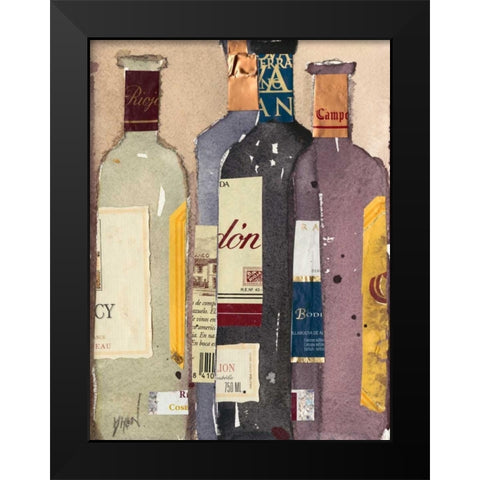 Red Wine Tasting I Black Modern Wood Framed Art Print by Dixon, Samuel