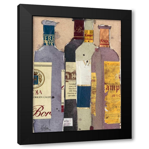 Red Wine Tasting III Black Modern Wood Framed Art Print with Double Matting by Dixon, Samuel