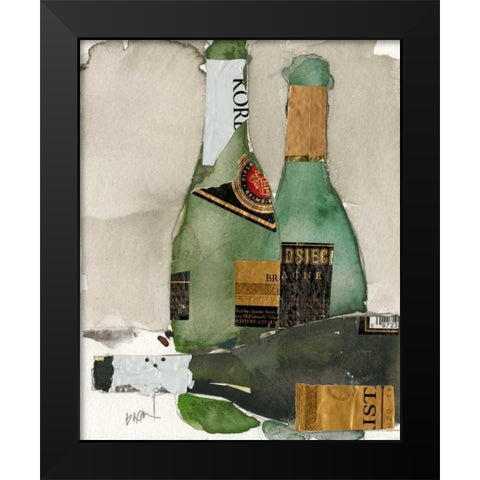 After the Bubbly II Black Modern Wood Framed Art Print by Dixon, Samuel