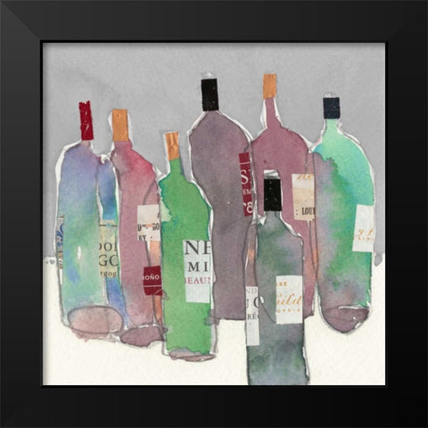 Wine Party II Black Modern Wood Framed Art Print by Dixon, Samuel