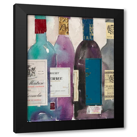 Dinner Party II Black Modern Wood Framed Art Print by Dixon, Samuel