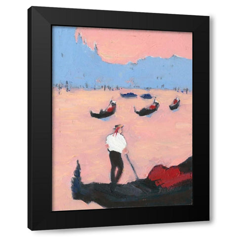 Venice Study II Black Modern Wood Framed Art Print with Double Matting by Dixon, Samuel