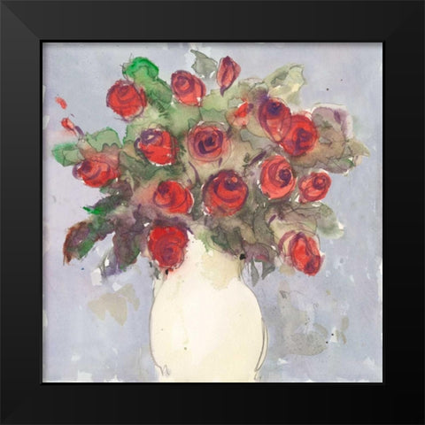 Watercolor Bouquet I Black Modern Wood Framed Art Print by Dixon, Samuel