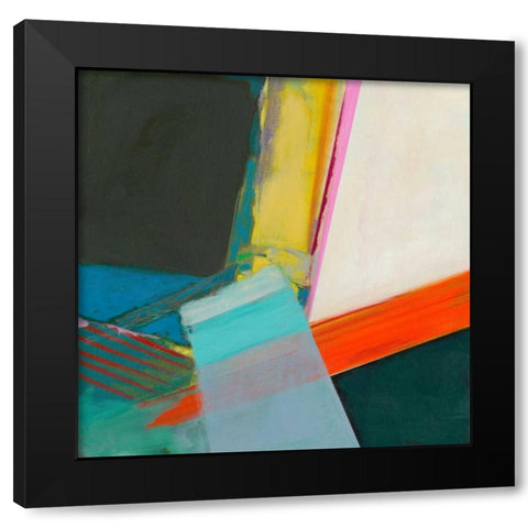 Solidity II Black Modern Wood Framed Art Print with Double Matting by Fuchs, Jodi