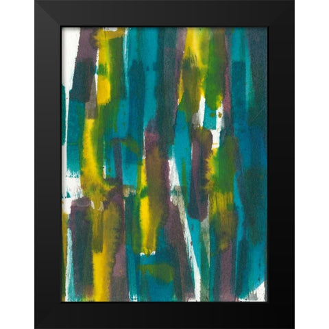 Dashes II Black Modern Wood Framed Art Print by Fuchs, Jodi