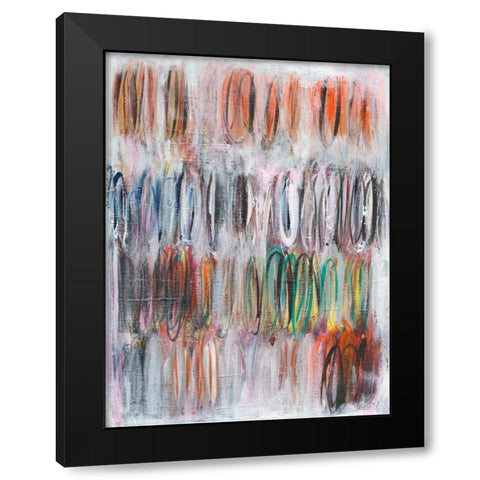 Paint Scribble II Black Modern Wood Framed Art Print by Fuchs, Jodi