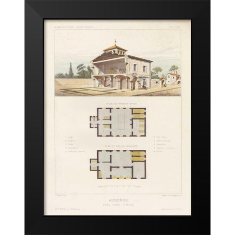 Habitations Modernes IV Black Modern Wood Framed Art Print by Morel, A.
