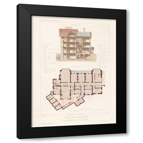 Habitations Modernes VI Black Modern Wood Framed Art Print by Morel, A.