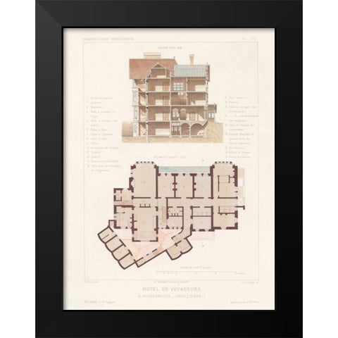 Habitations Modernes VI Black Modern Wood Framed Art Print by Morel, A.