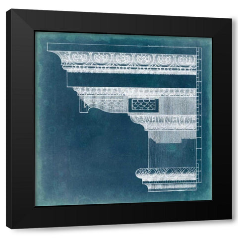 Capital Blueprint III Black Modern Wood Framed Art Print with Double Matting by Vision Studio