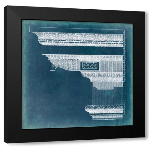 Capital Blueprint III Black Modern Wood Framed Art Print by Vision Studio