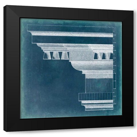 Capital Blueprint V Black Modern Wood Framed Art Print with Double Matting by Vision Studio