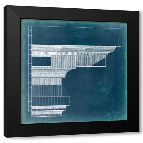 Capital Blueprint VI Black Modern Wood Framed Art Print with Double Matting by Vision Studio