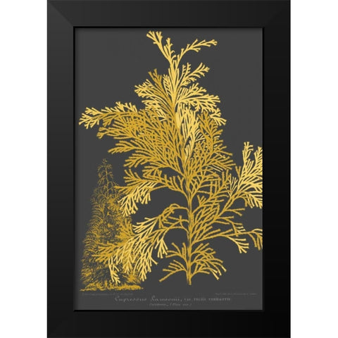 Trees and Leaves I Black Modern Wood Framed Art Print by Vision Studio