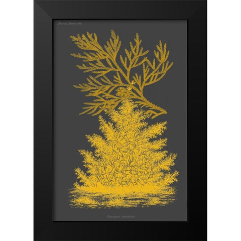 Trees and Leaves II Black Modern Wood Framed Art Print by Vision Studio