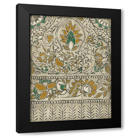 Earthenware Floral II Black Modern Wood Framed Art Print with Double Matting by Zarris, Chariklia