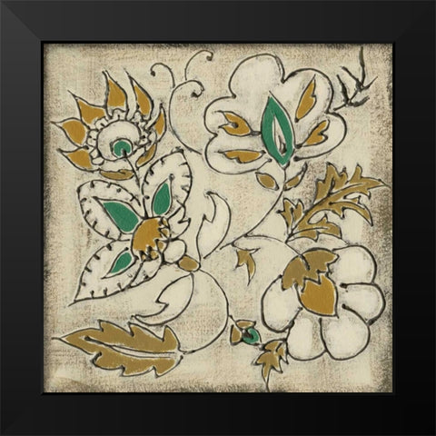 Earthenware Floral IV Black Modern Wood Framed Art Print by Zarris, Chariklia