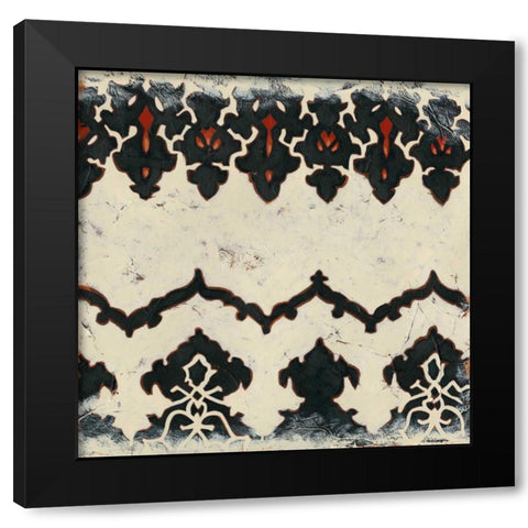 Bolero IV Black Modern Wood Framed Art Print with Double Matting by Zarris, Chariklia