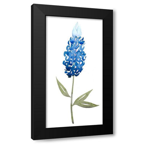 Blue Bonnets II Black Modern Wood Framed Art Print with Double Matting by Popp, Grace