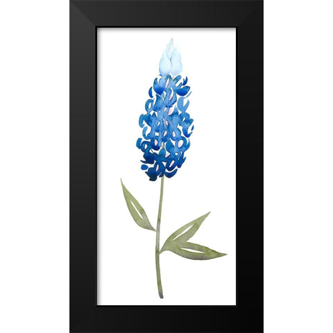Blue Bonnets II Black Modern Wood Framed Art Print by Popp, Grace