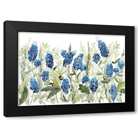 Blue Bonnets III (ASH) Black Modern Wood Framed Art Print by Popp, Grace