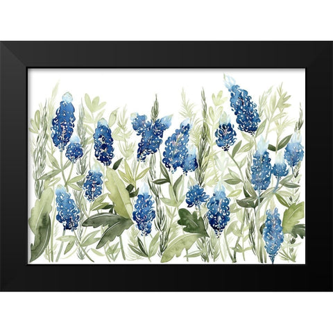 Blue Bonnets III (ASH) Black Modern Wood Framed Art Print by Popp, Grace